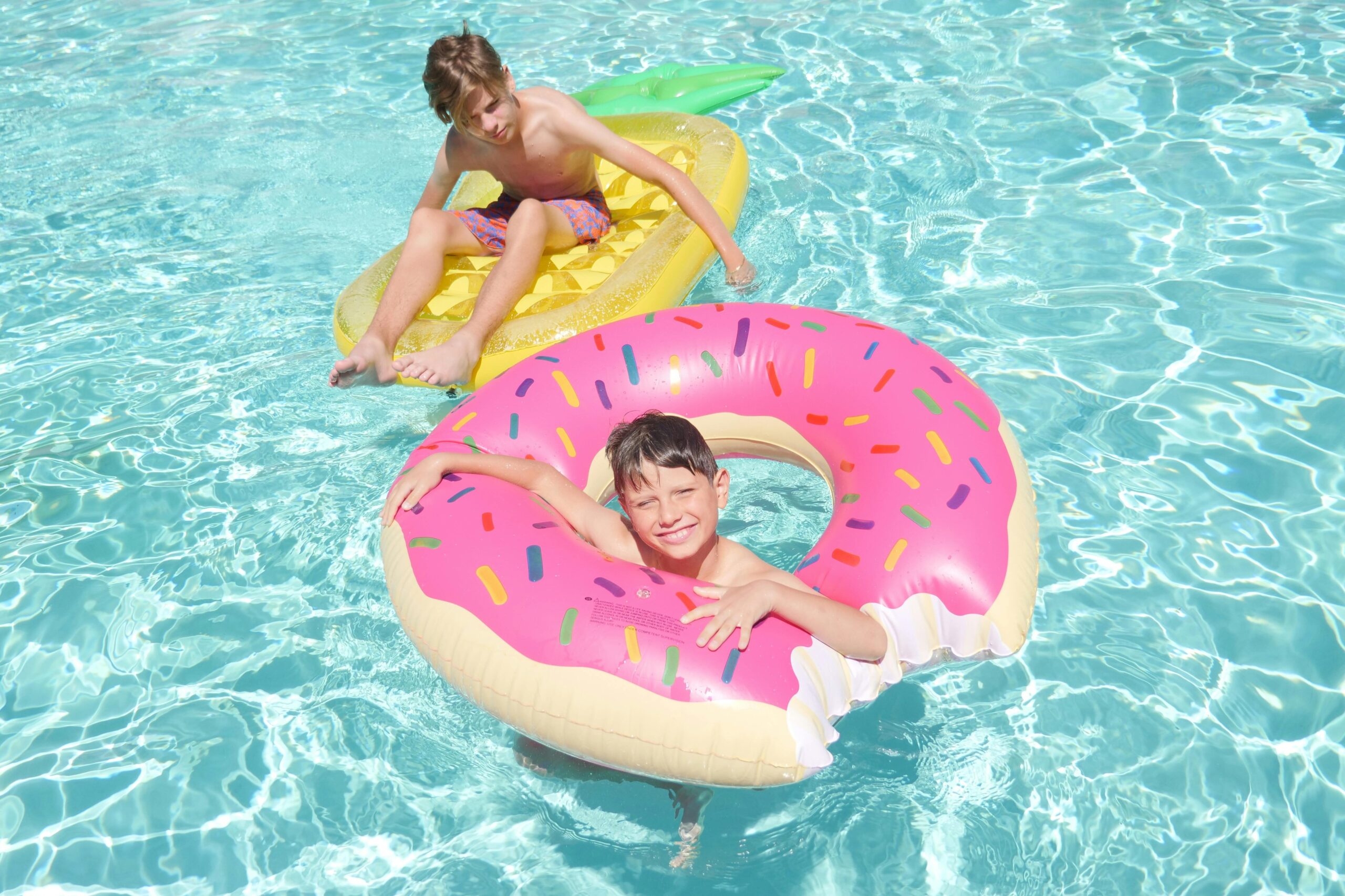 Kids enjoying family pool